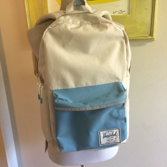 light blue herschel backpack